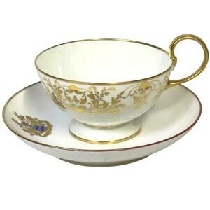 Antique Sevres Château des Tuileries 1876 Large Teacup & 1883 Saucer-Elegant!